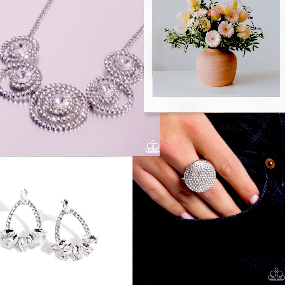 Jewelry set rhinestones .